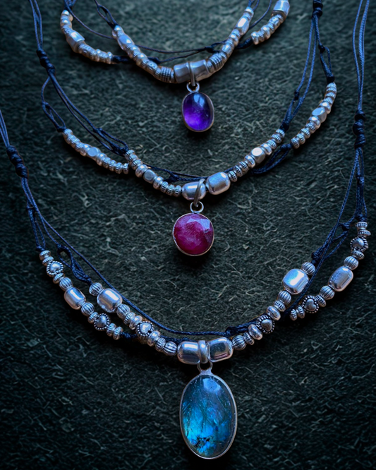 Collana Talismano con Gemma Naturale