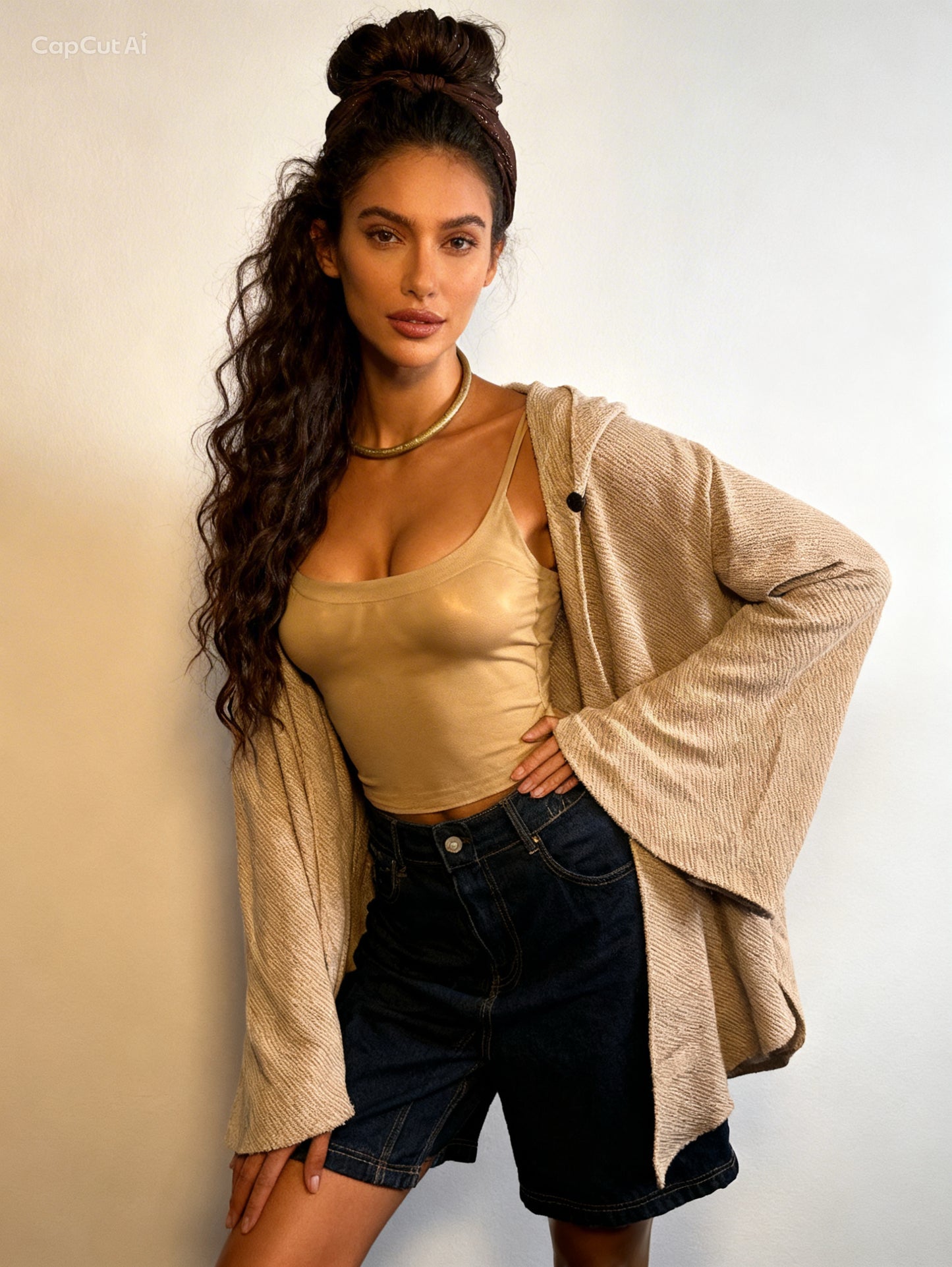 Giacca lunga con cappuccio