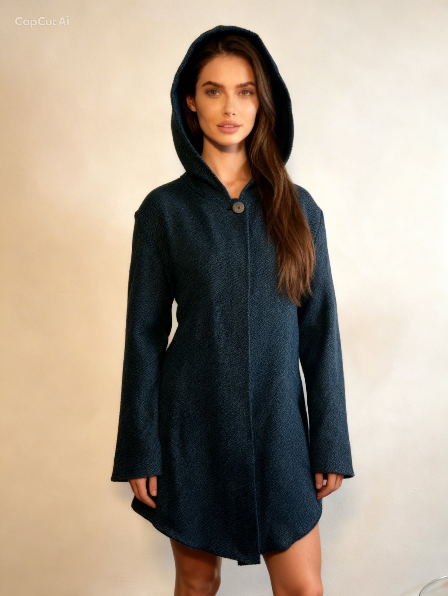 Giacca lunga con cappuccio