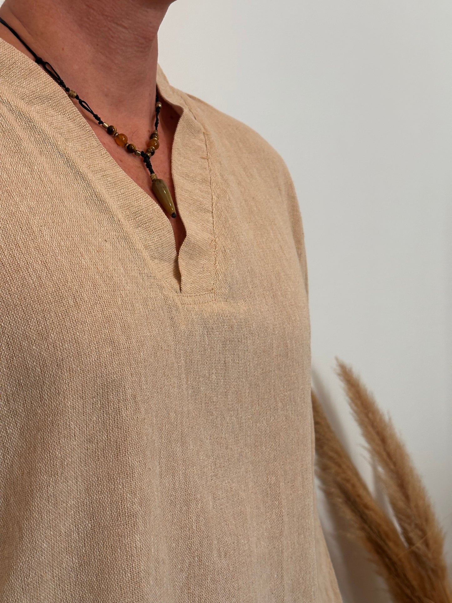 Camicia senza bottoni in 100% cotone- Sole d’oriente