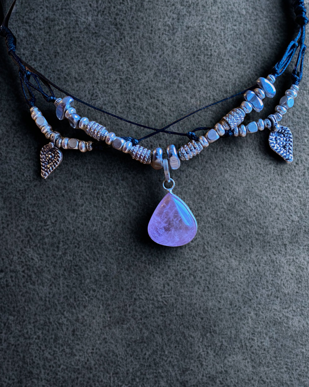 Collana Talismano con Pendente in Ametista