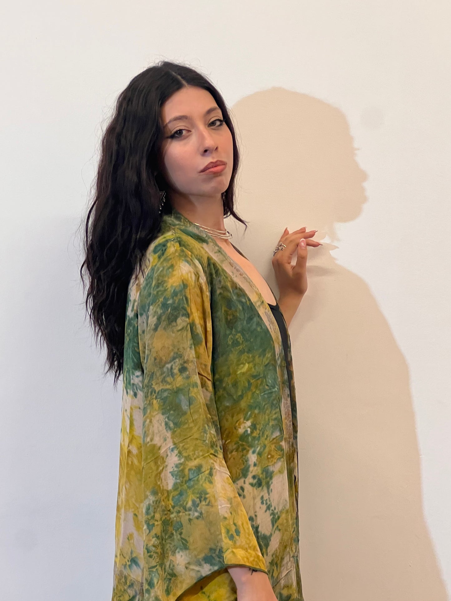 Kimono lungo in seta