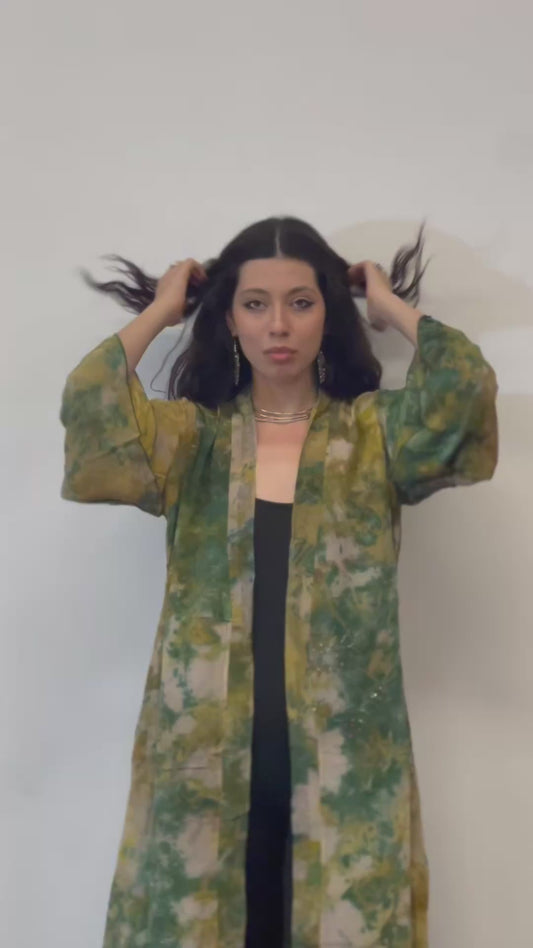 Kimono lungo in seta